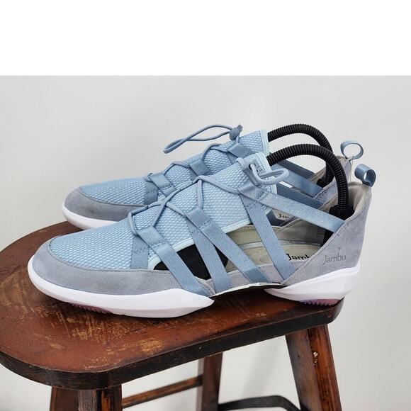 New Jambu Women's Azalea Sneaker Strappy Blue Comfort Casual Summer‎ Size 9 - Picture 2 of 9